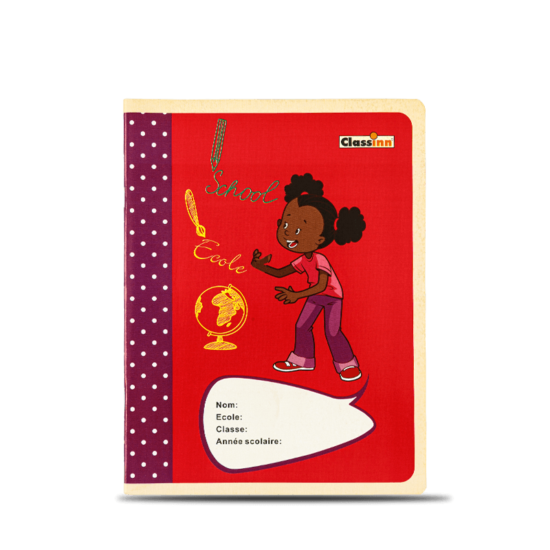 Süßes rotes Mädchen-Übungsbuch