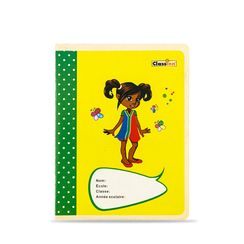 Niedliches Mädchen-Cover, gelbes Übungsheft