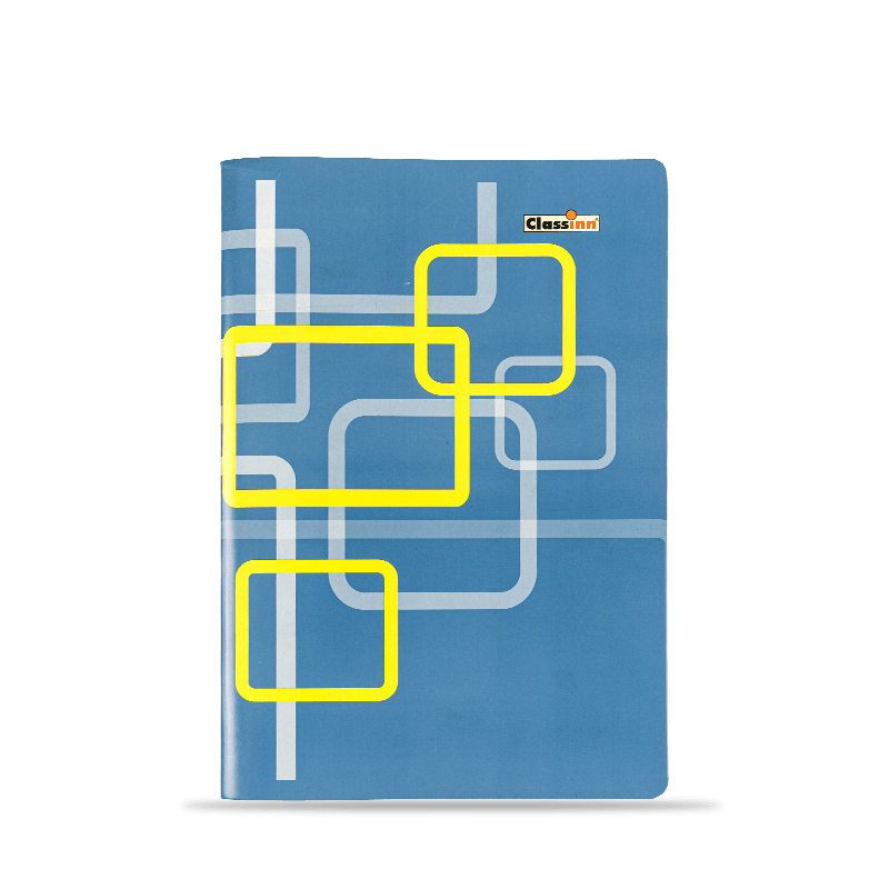 Übungsbuch mit dunkelblauer Linie